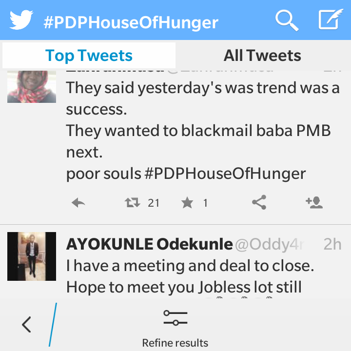 #PDPHouseOfHunger Trends On Twitter (See Screenshots)